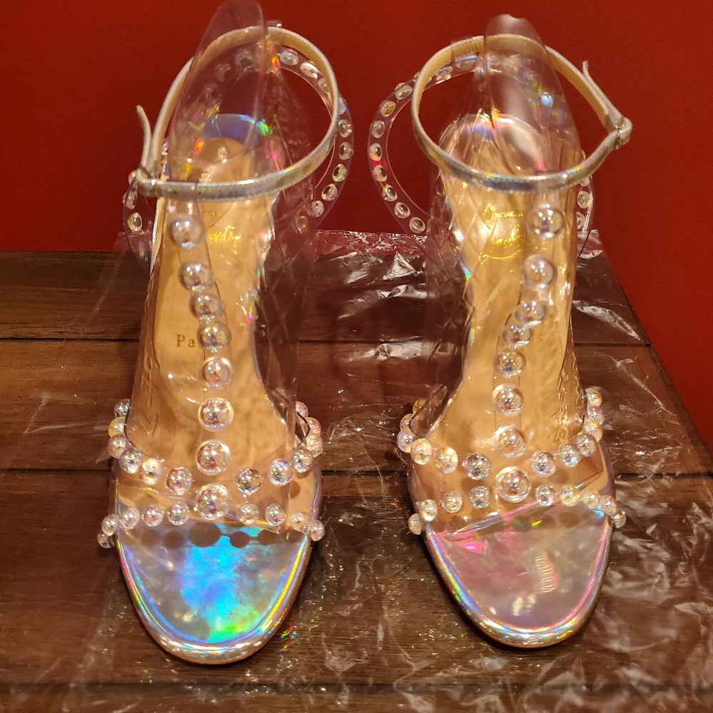 SOLD SOLD!! Christian Louboutin Faridaravie PVC heels